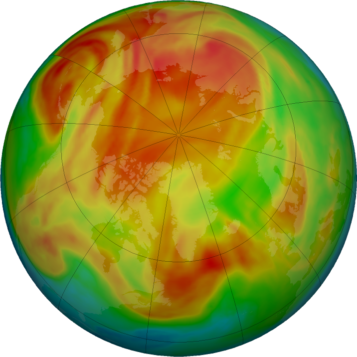 Arctic ozone map for 11 April 2019